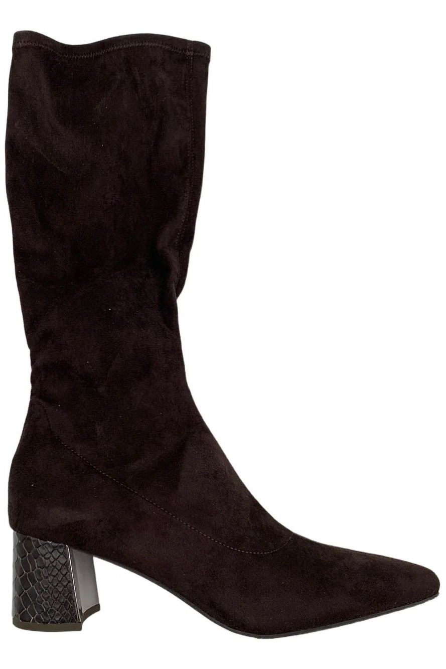 Donald Pliner Women's Souma Stretch Boots Dark Brown Suede - Medium